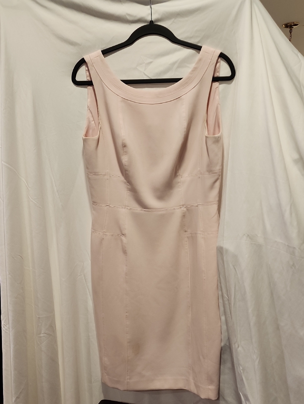 White House Black Market Pale Pink Sleeveless Sheath Dress Size 10